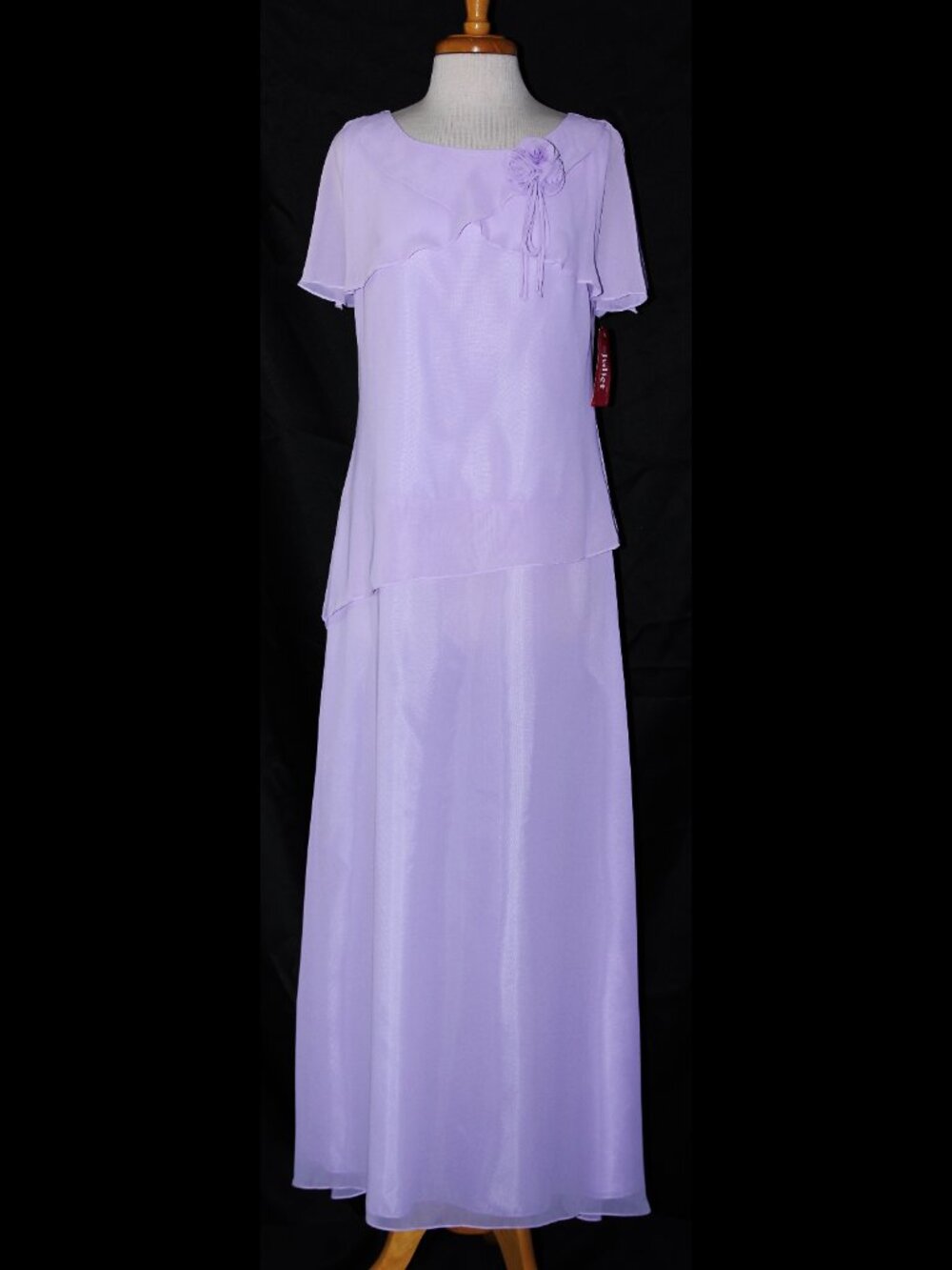 Juliet #2041 Chiffon Mother's Formal Or Evening Gown-Size L-LILAC-New With Tags